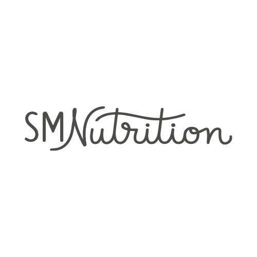 SMNutrition brand logo in gray.