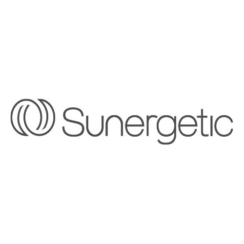 The Sunergetic brand logo in gray.